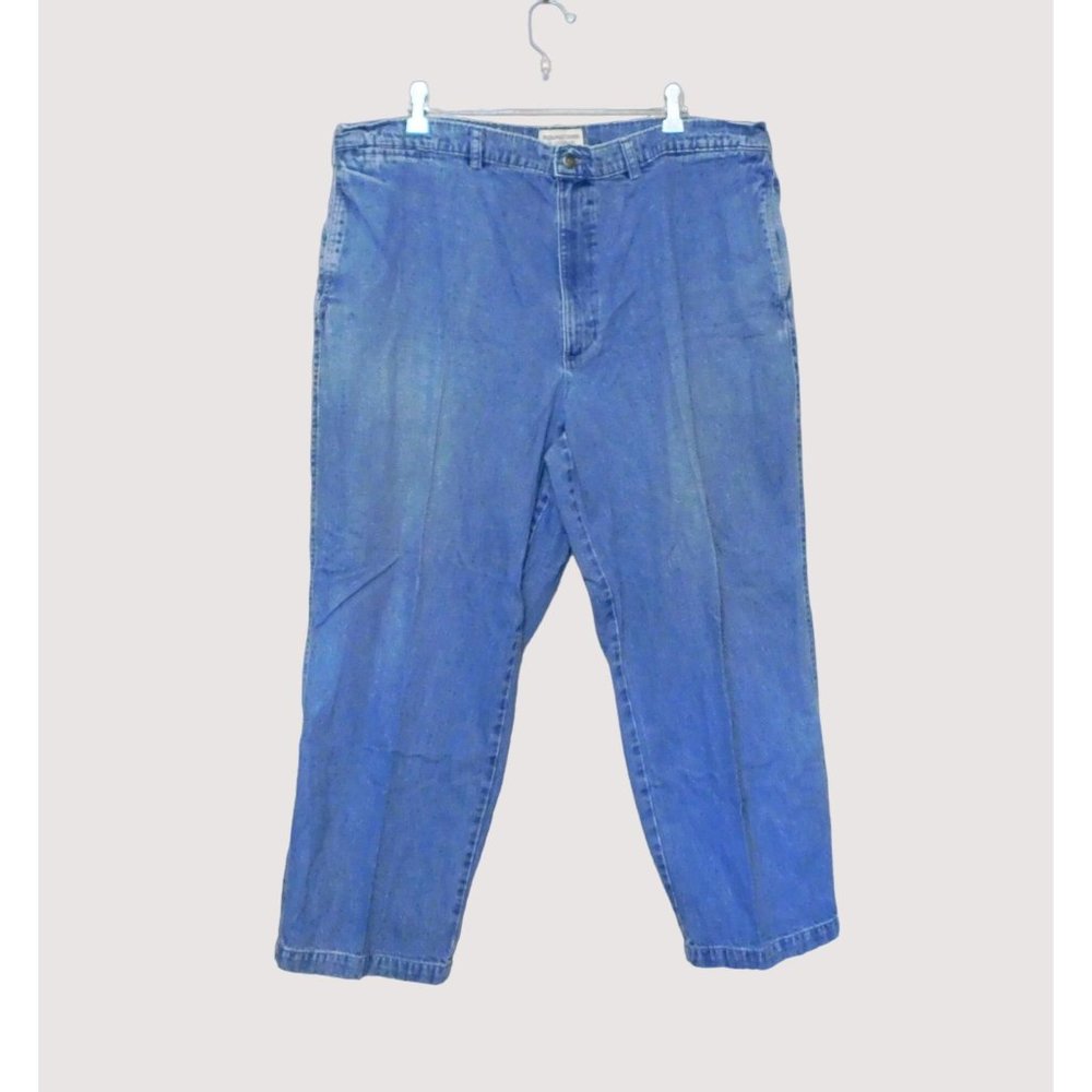 Roundtree & Yorke Jeans 42 x 28 Blue Denim Straight Leg 100% Cotton